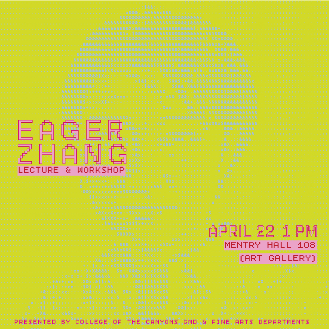 Eager Zhang Workshop and Lecture Flyer