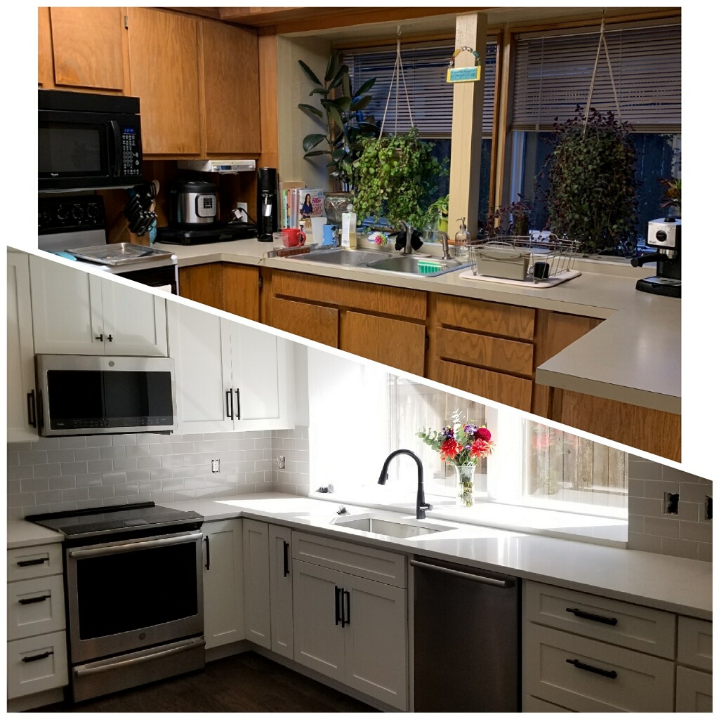before and after kitchen remodel