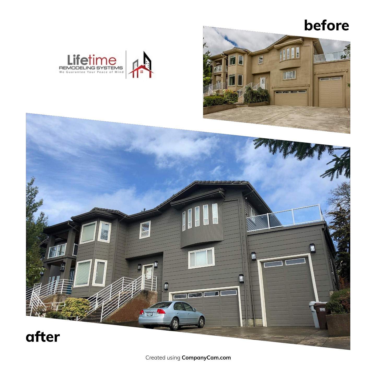EIFS Replacement before and after