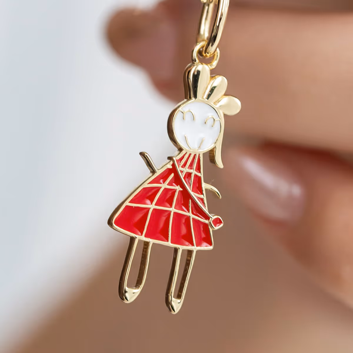 2D Enamel pendant