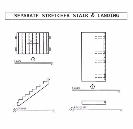 Brayman Precast Separate Stretcher Stair & Landing schematic
