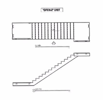Brayman Precast Staircase & Landing Open Z Unit schematic