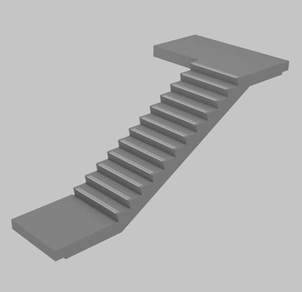 Brayman Precast Staircase & Landing L-Shape Unit schematic