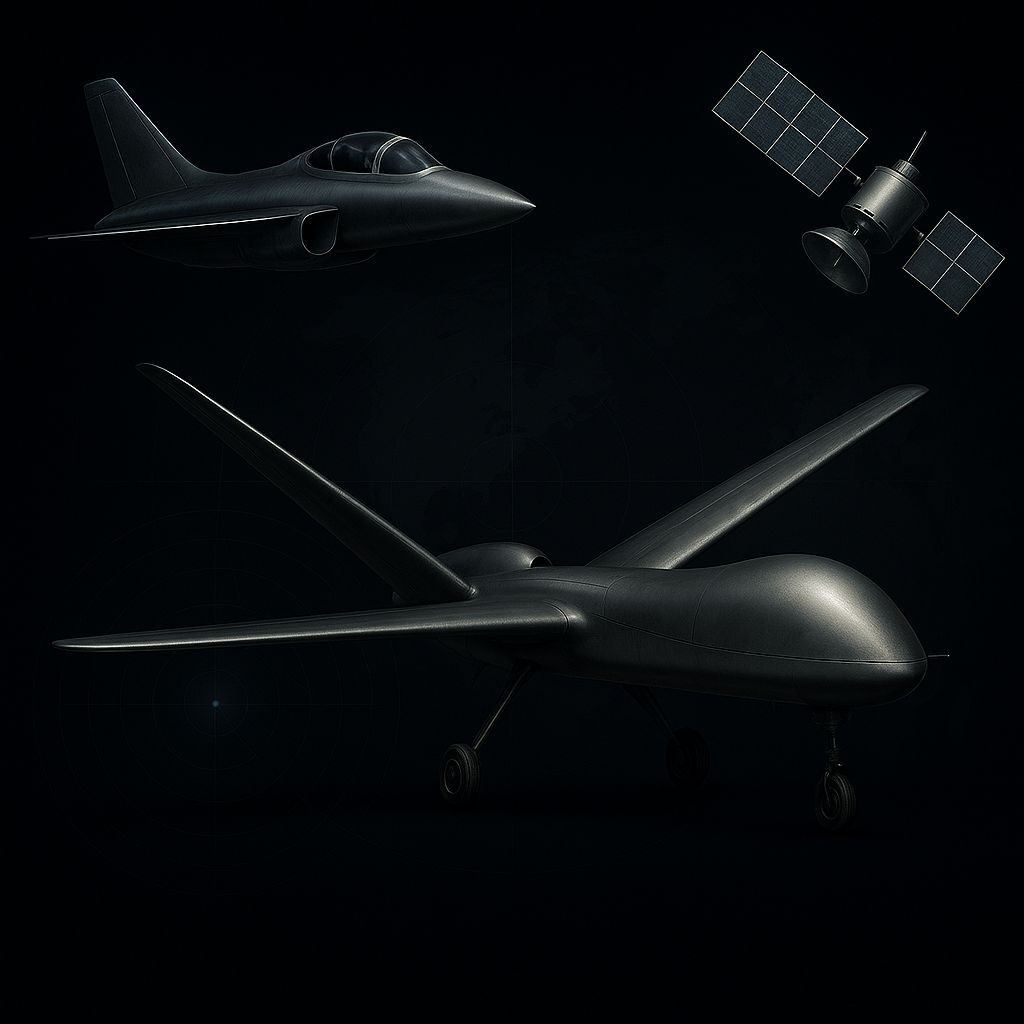 AI-generated image of aerospace and defense application examples at OEwaves