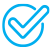 A blue checkmark icon
