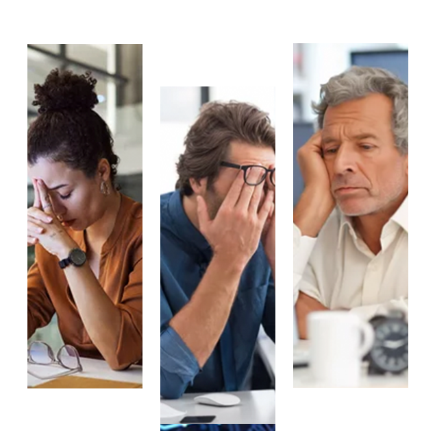 a group of frustrated job seekers