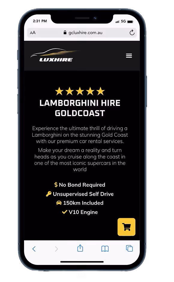 Lamborghini Hire Goldcoast mobile