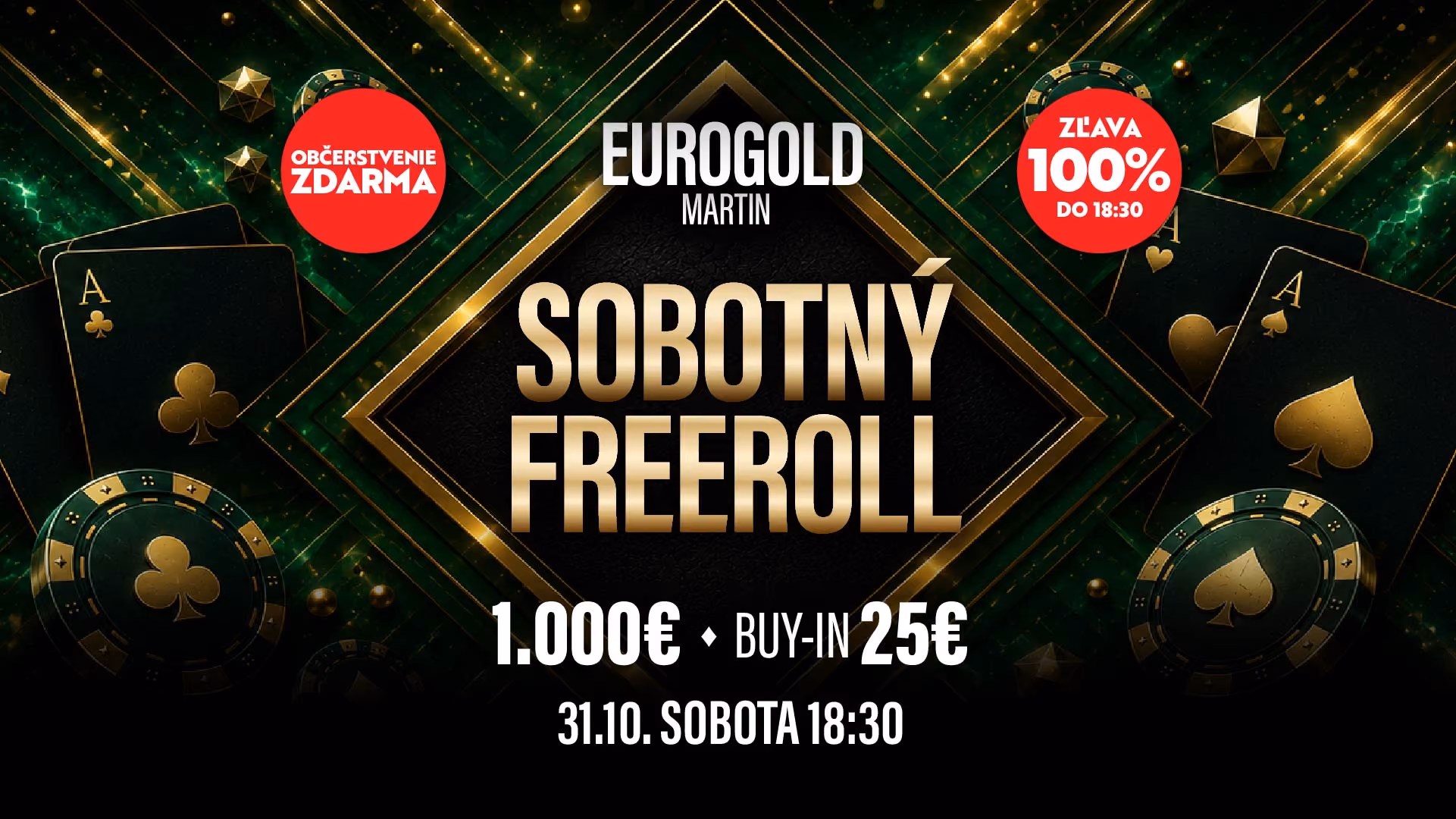 Sobotný Freeroll 1.000€