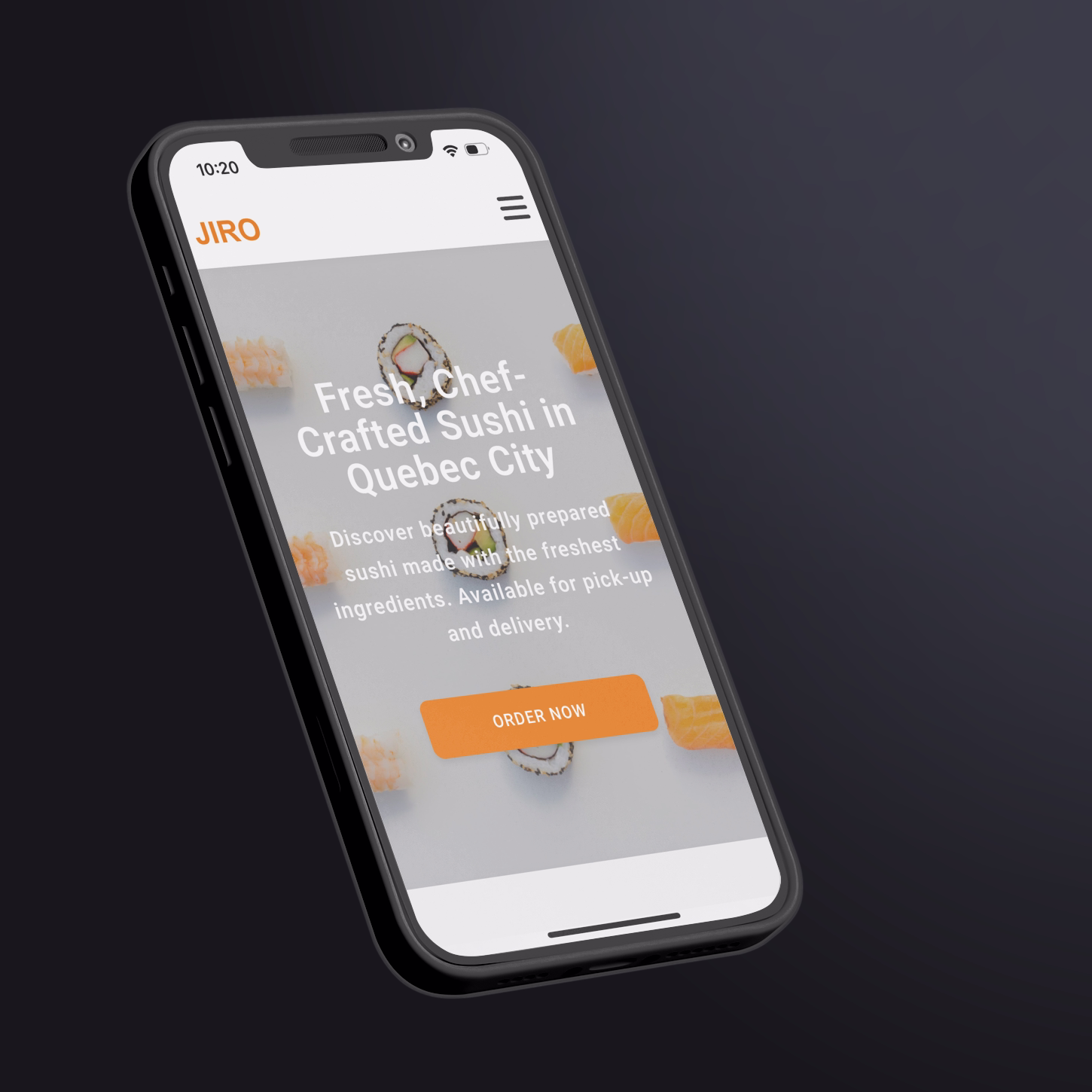 Image of the restaurant website