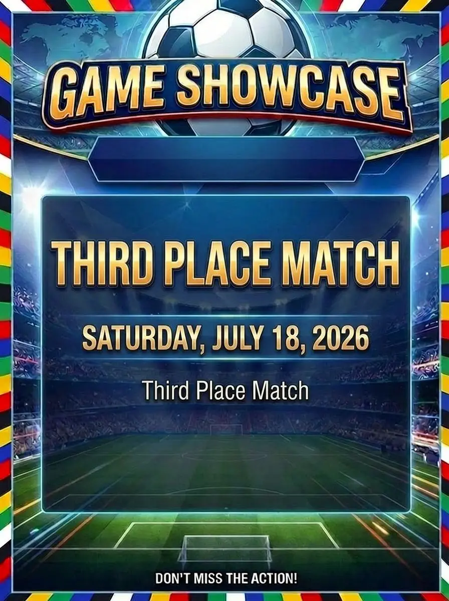 THIRD PLACE - MATCHUP TBD - GAME SHOWCASE LIVE SCREENING