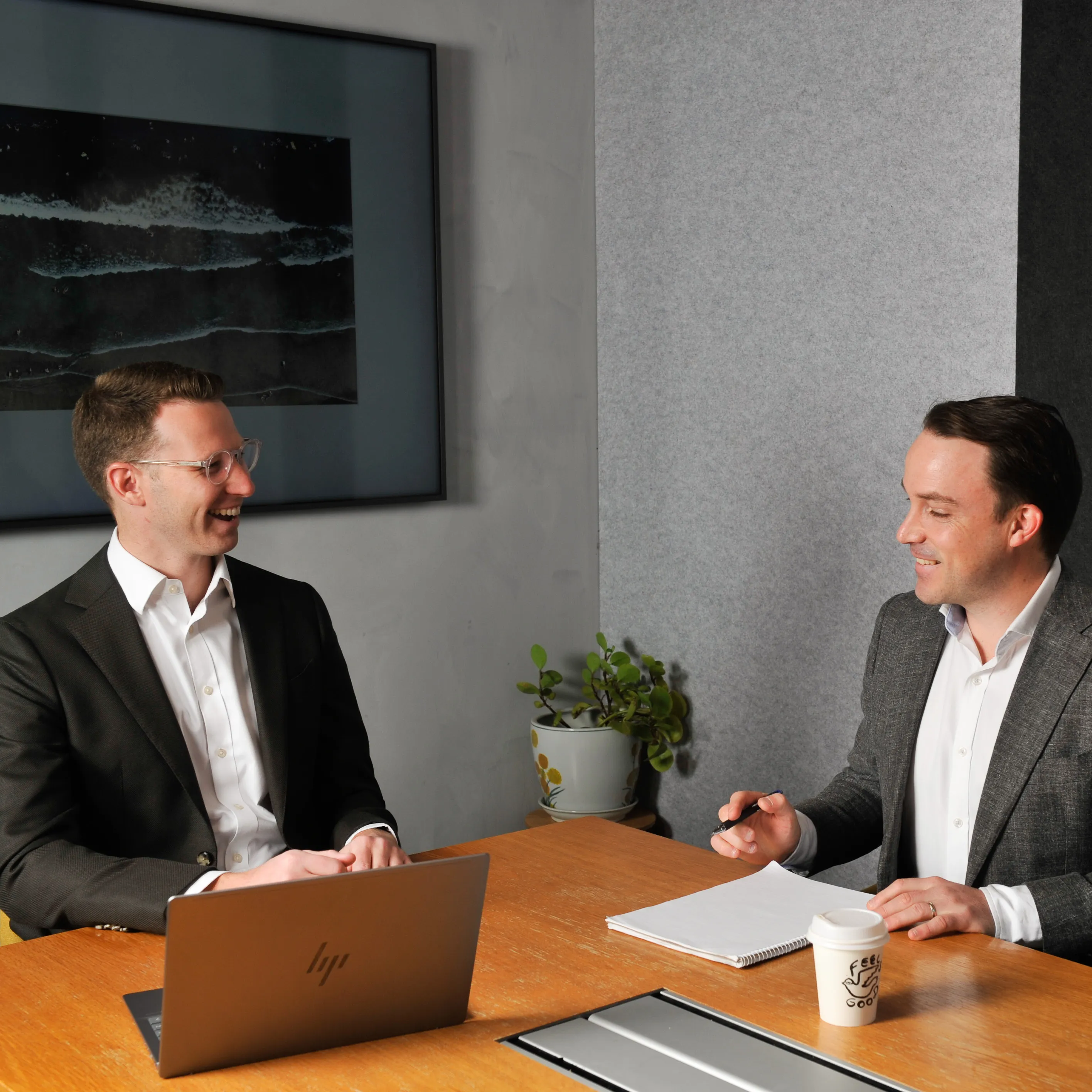 Michael Fennell reviewing superannuation and SMSF strategy with a client at Coastal Capital Advice Wollongong