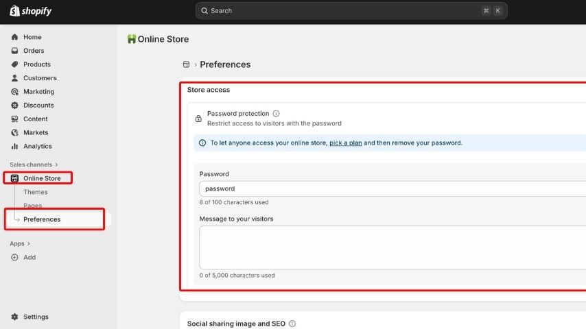 Why You Should Add a Password to Your Shopify Store