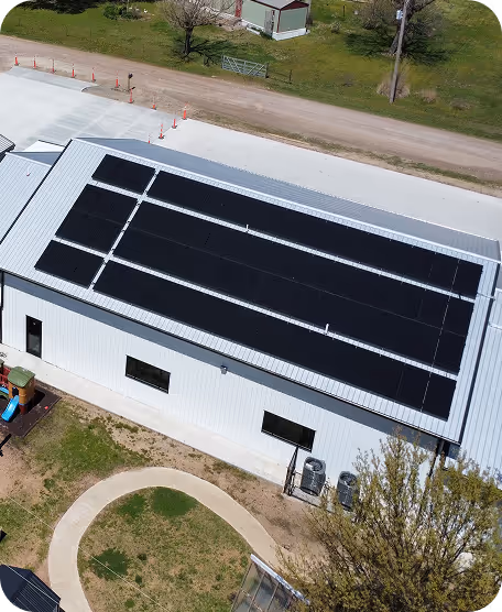 Solar panels installed with USDA REAP grant funding