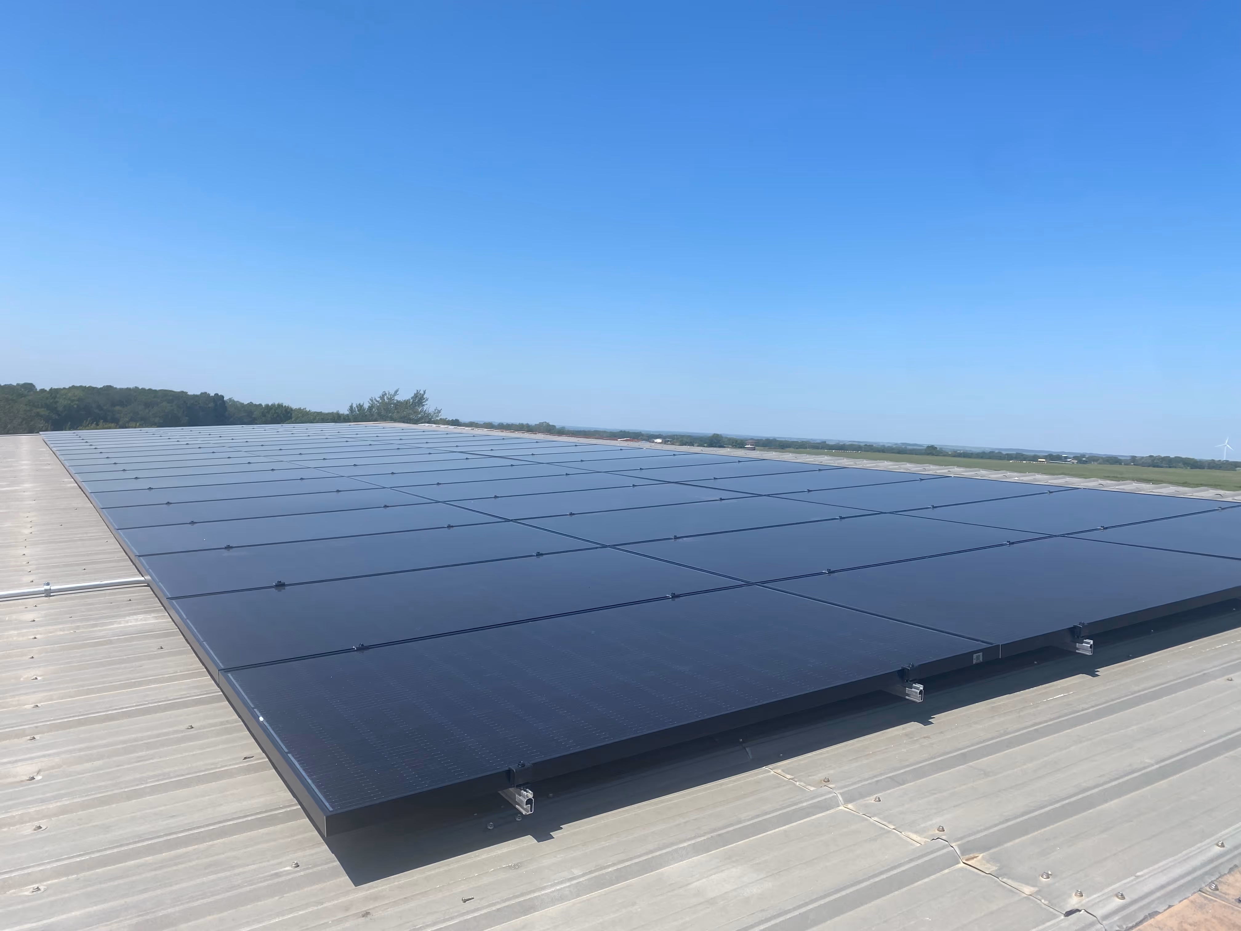 Solar panels installed with USDA REAP grant funding