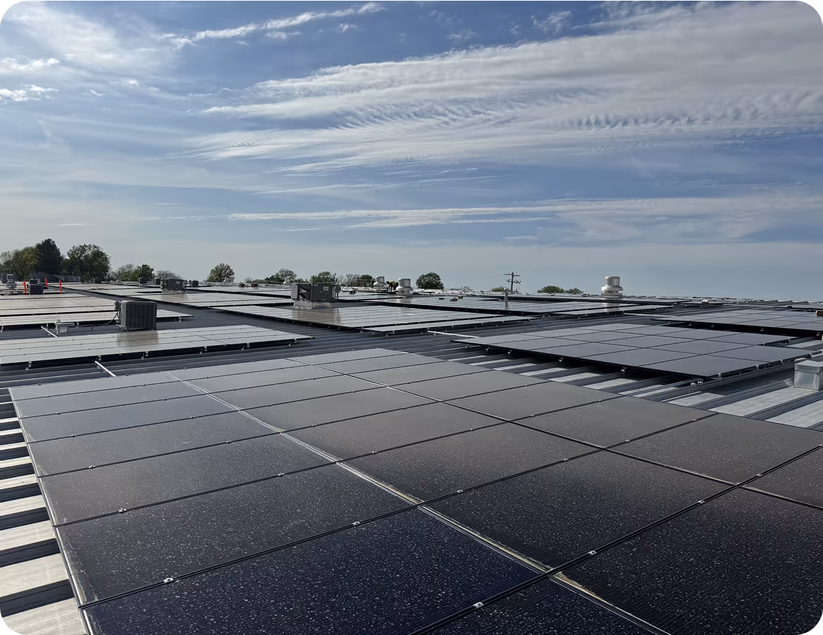 Solar panels installed with USDA REAP grant funding