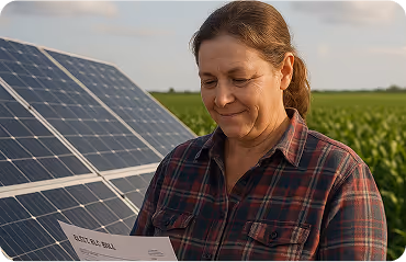 Solar panels installed with USDA REAP grant funding