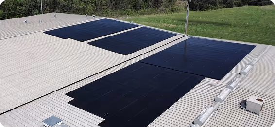 Solar panels installed with USDA REAP grant funding
