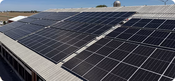 Solar panels installed with USDA REAP grant funding