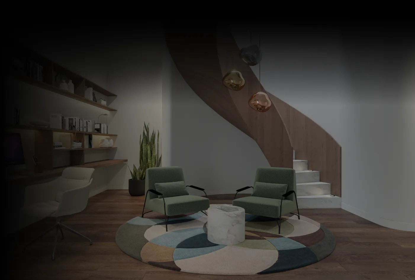 3D architectural model of a modern property developed by Dapper Property Group.
