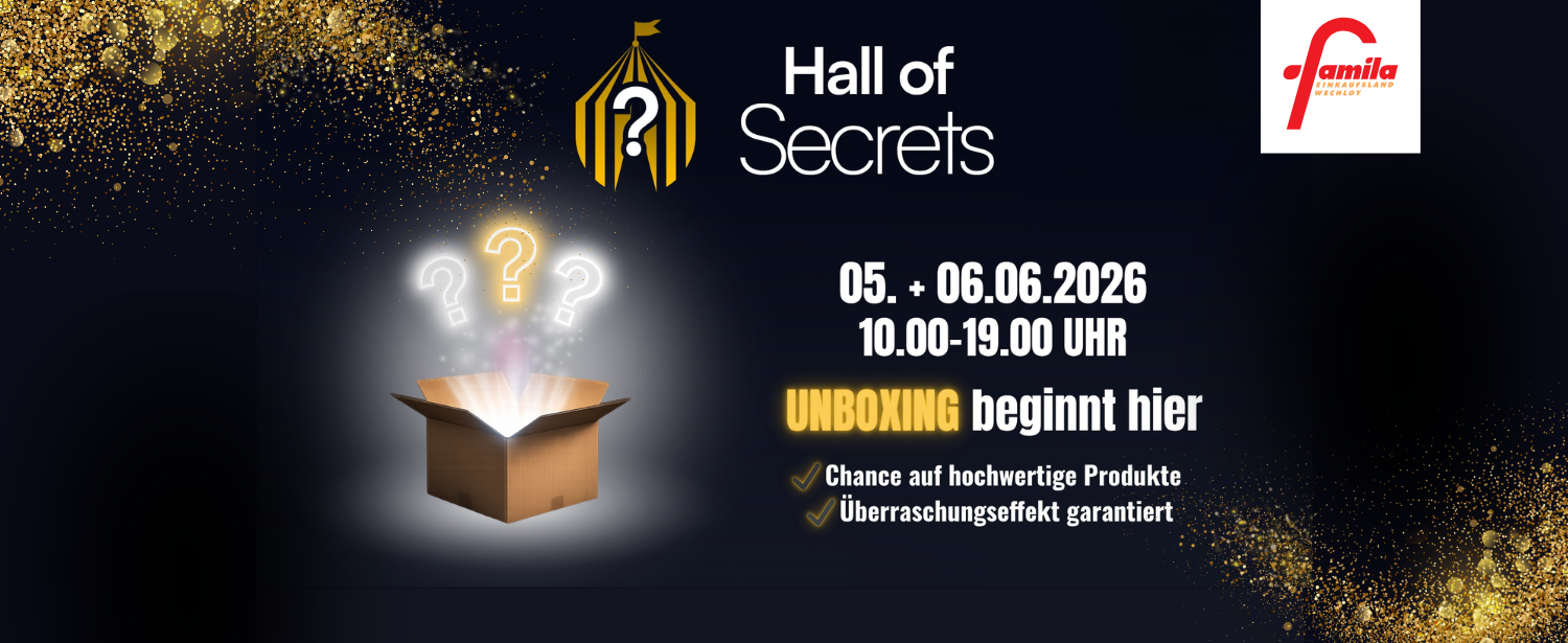 Angekündigt wird das Event "Hall of Secets" am 5.+6. Juni.