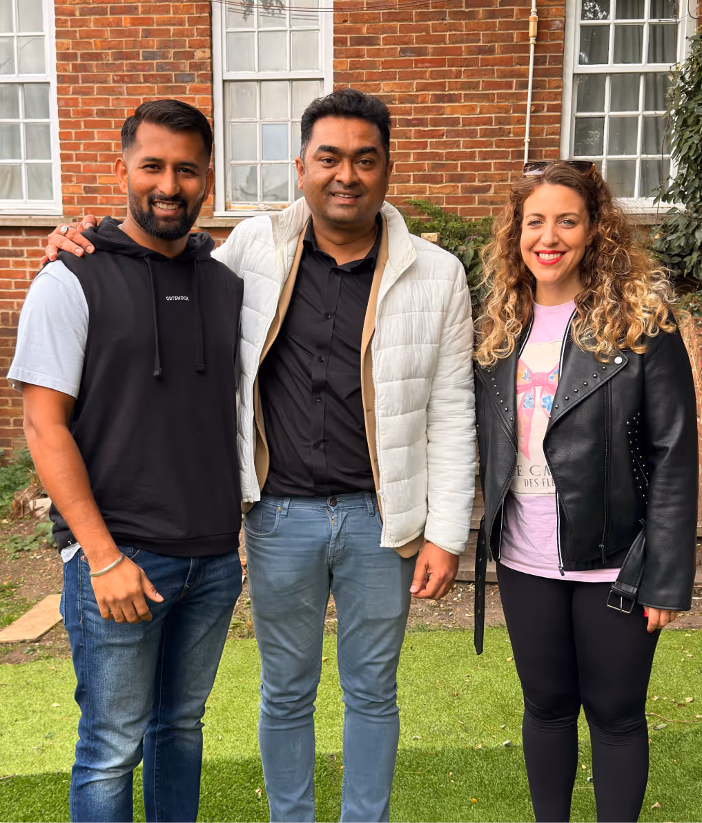 Amar was really proud to visit one of his students at the home that he recently bought in the UK