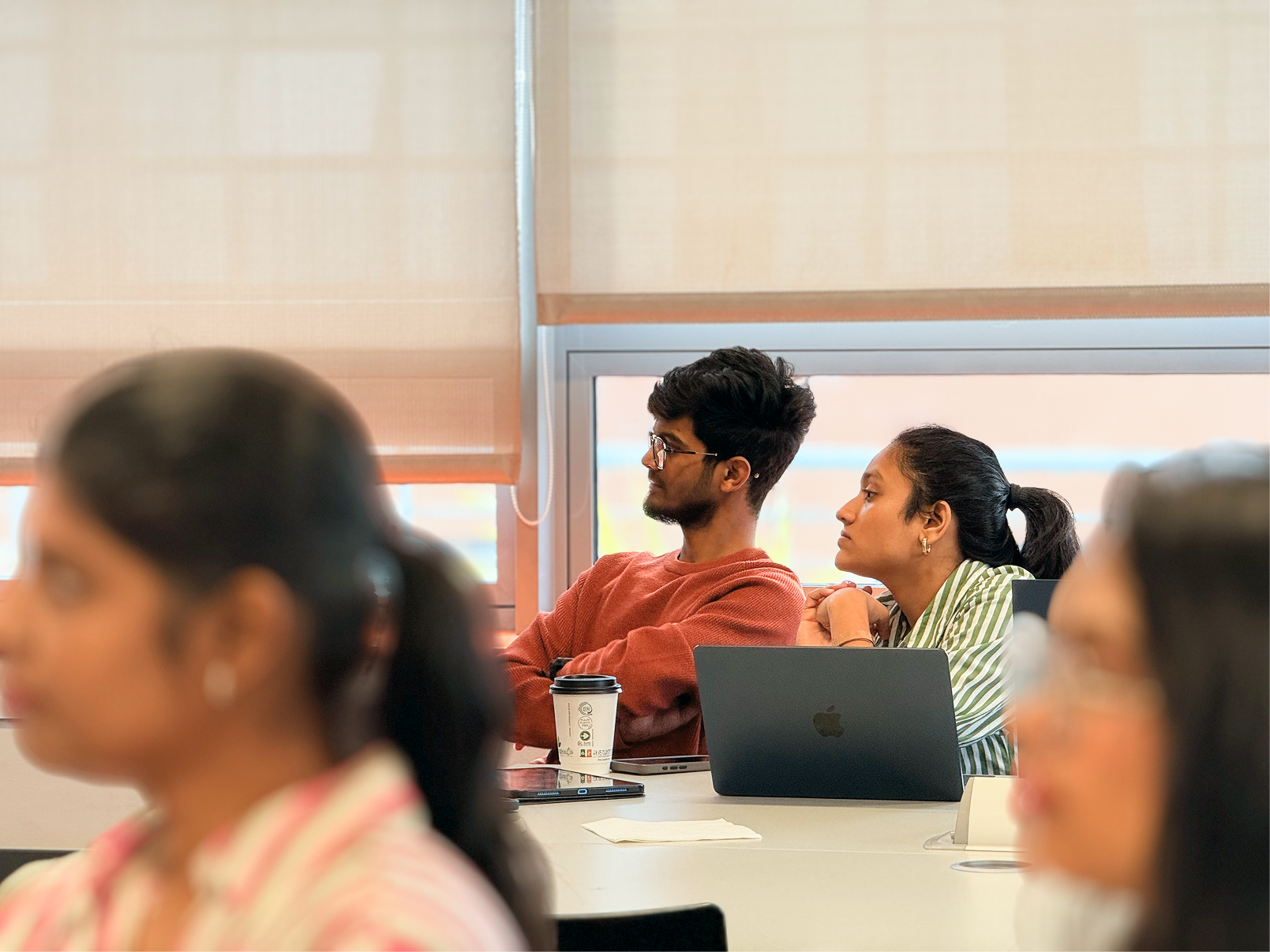 Indian students working on projects at the National College of Ireland campus