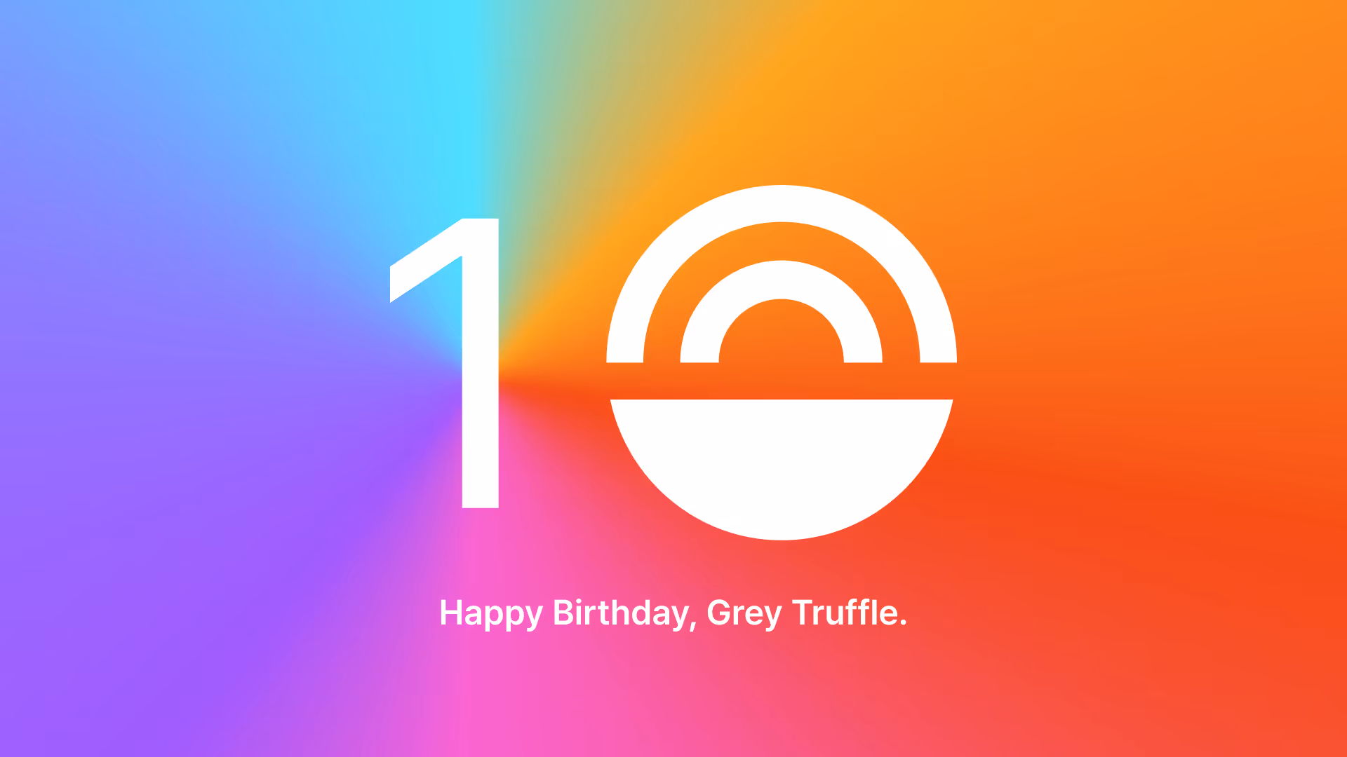 A visual graphic of Grey Truffle celebrating 1 year successfully as a leading brand consultant