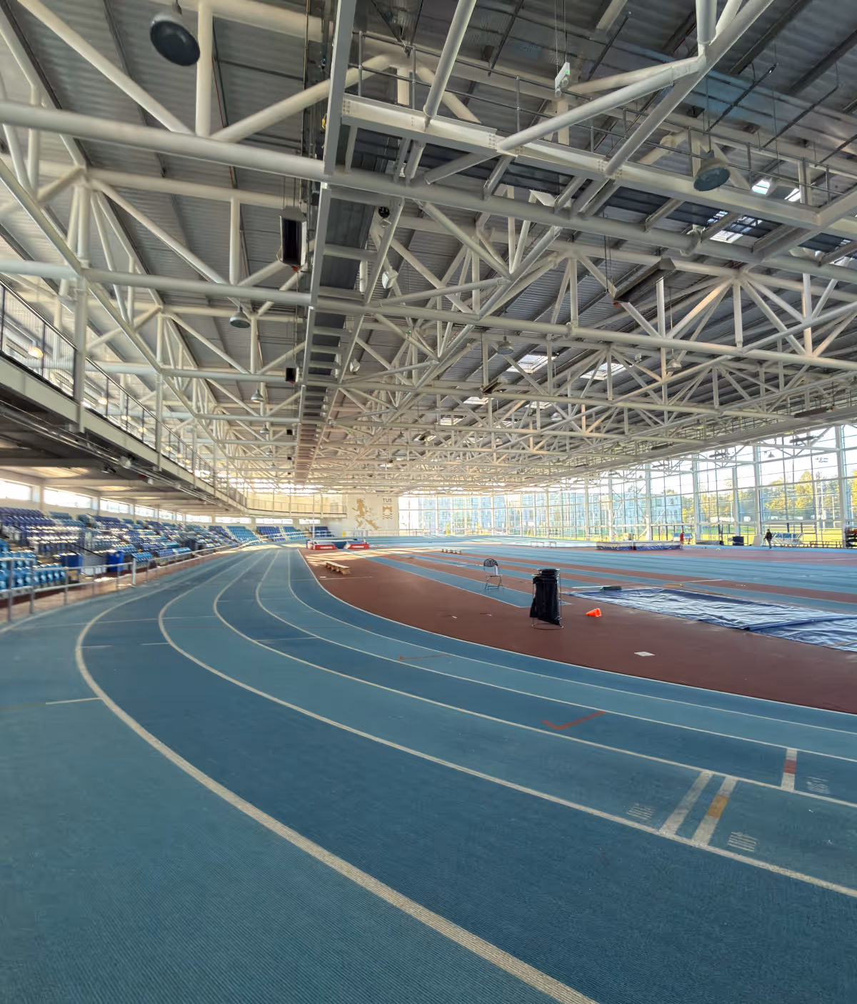 The Athlone International Arena is a €10 million sporting facility, with a footprint of 6,818 sq.m and an overall building floor area of 9,715 sq.m and can house 2,000 spectators.