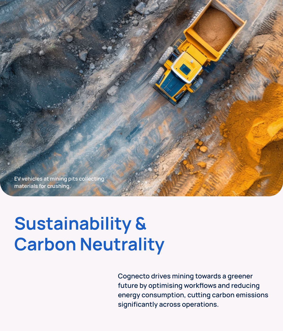 Cognectos sustainability and carbon neutrality intiative described in the product brochure.