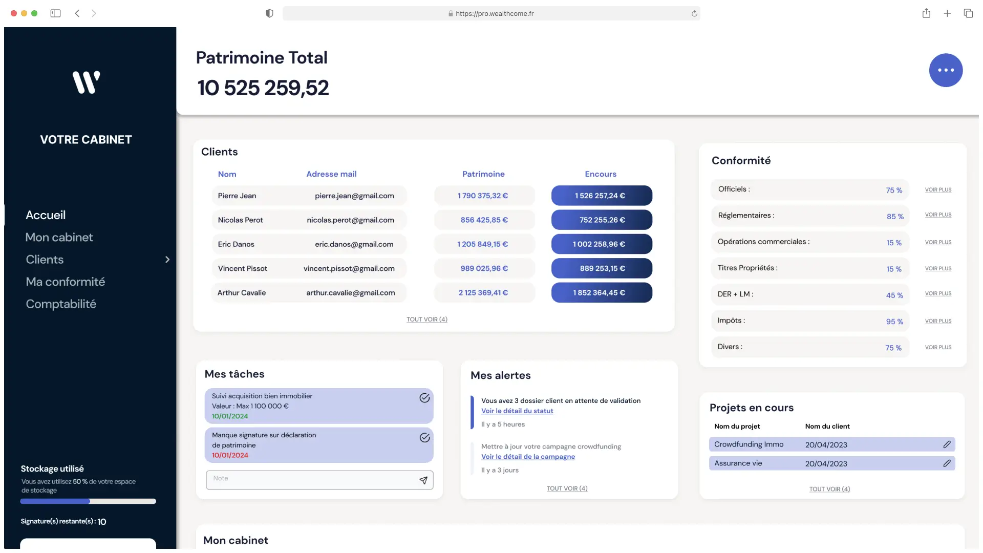 WealthPro Dashboard