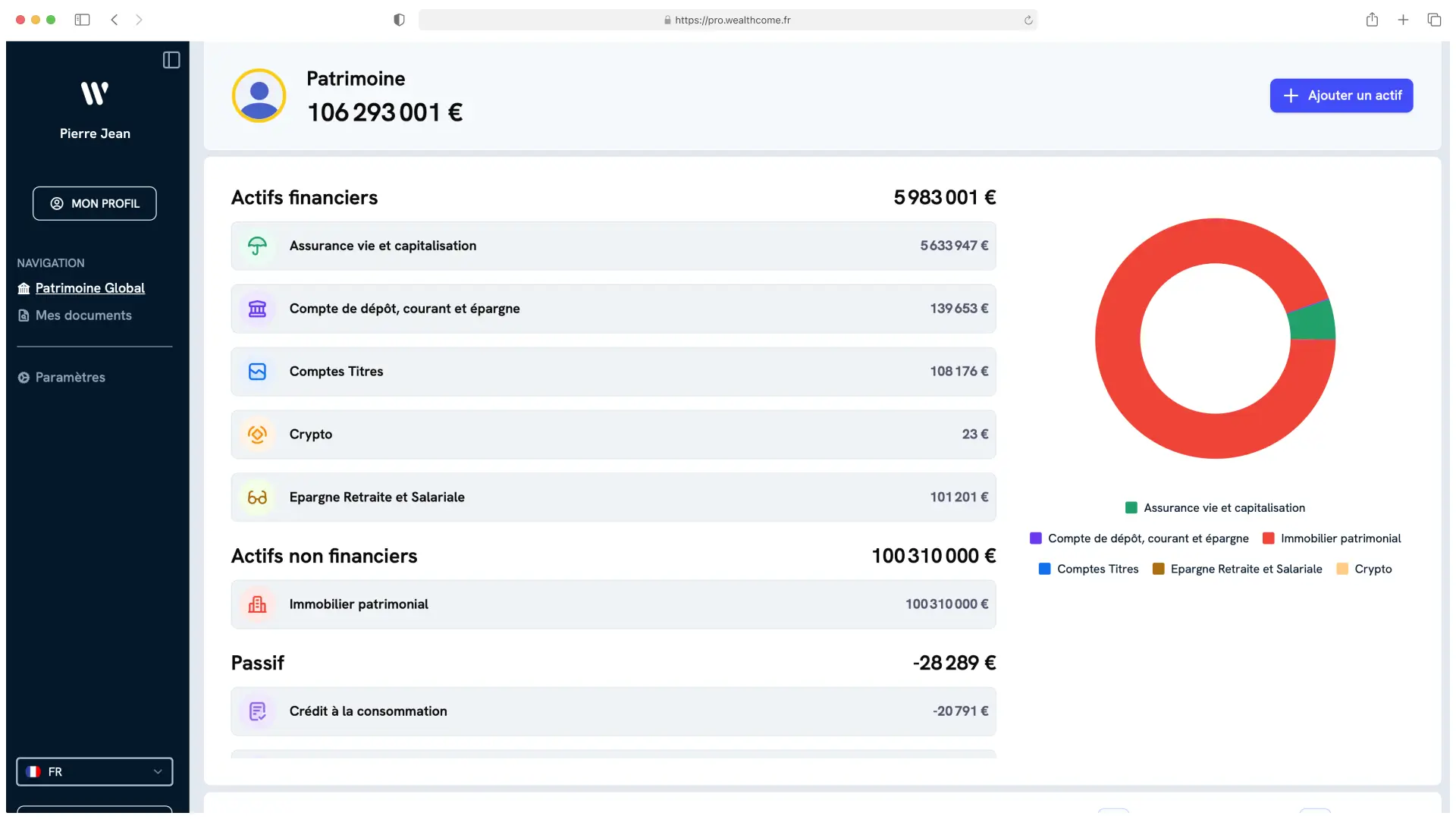 WealthConnect Dashboard