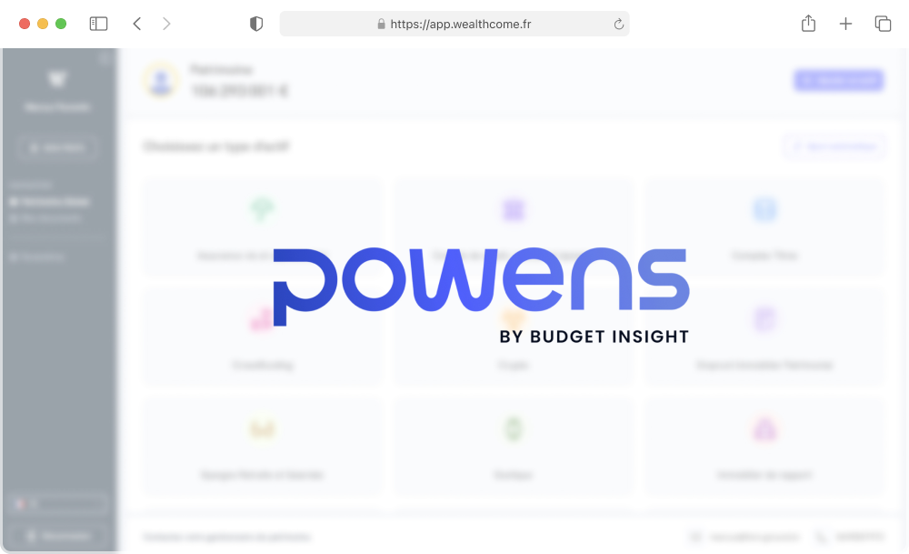 Interface de l'application WealthConnect