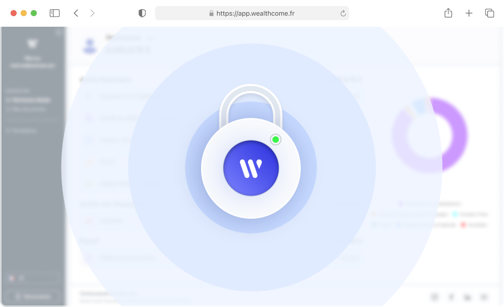 Interface de l'application WealthConnect