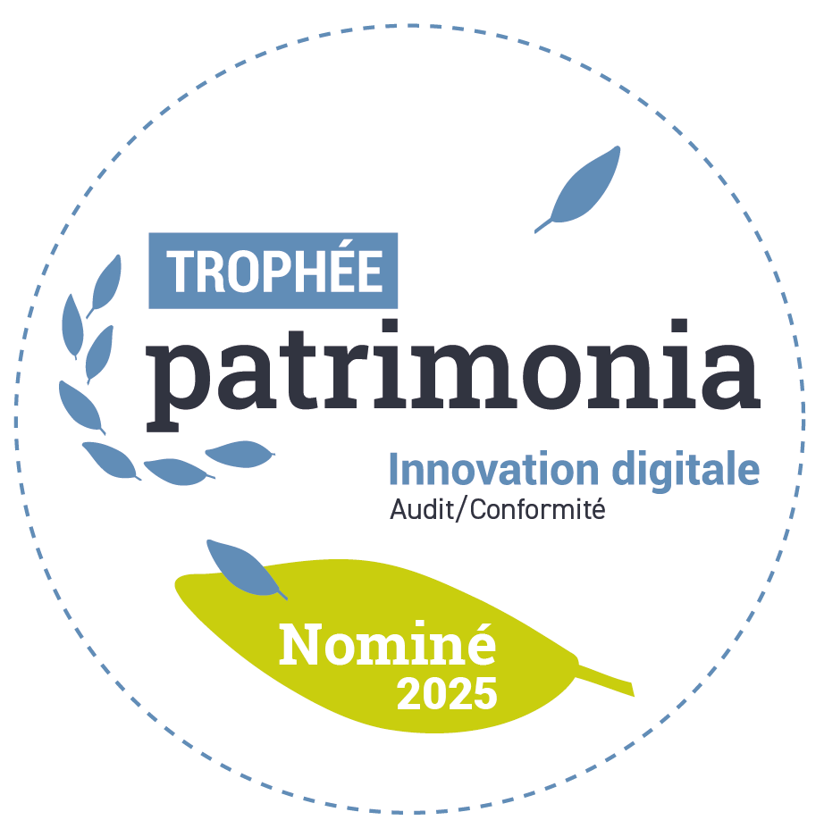 Badge Patrimonia 2025 pour la meilleure innovation digitale.