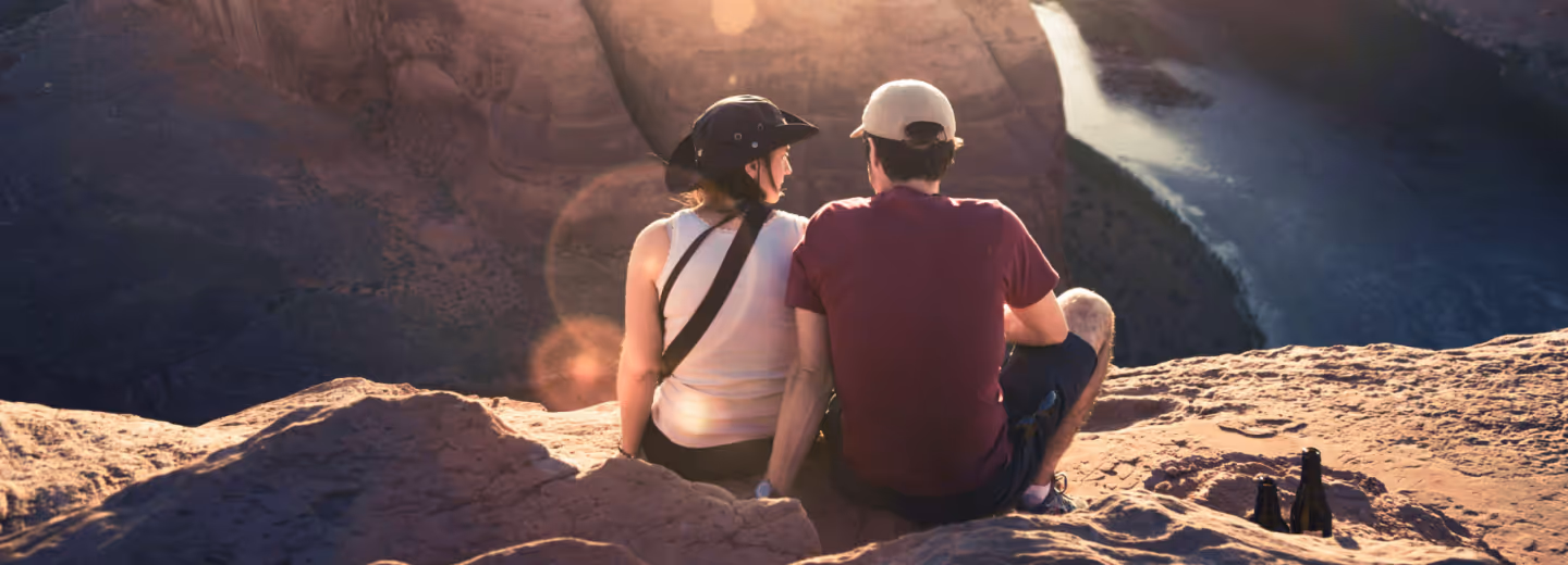 couple looking over a canyon
