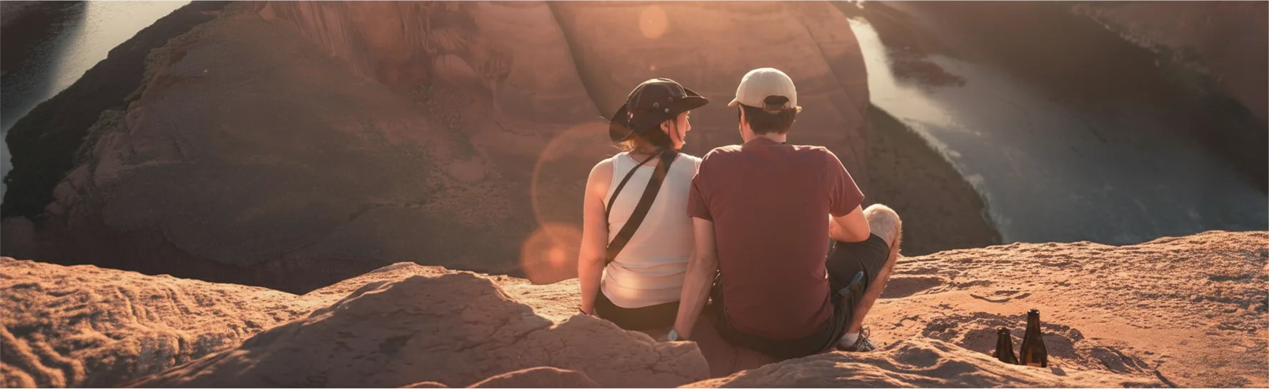 couple looking over a canyon