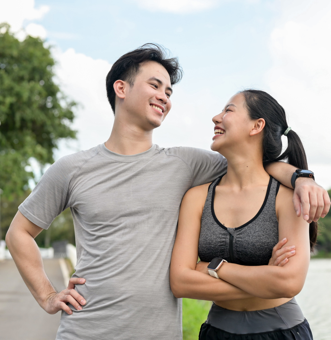 Couple enjoying outdoor activity after GAINSWave® erectile dysfunction treatment