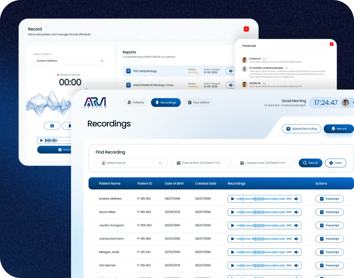 Find patient recording 