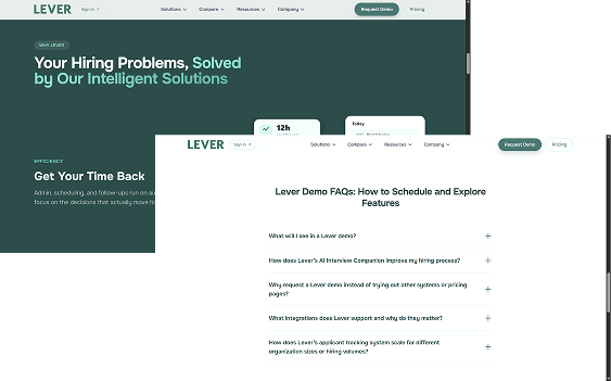 Lever recruitment platform screenshot