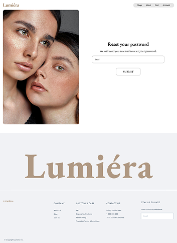 Lumiera password recovery screenshot