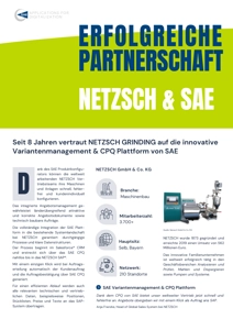 Ein Screenshot der Success Story - NETZSCH und SAE!