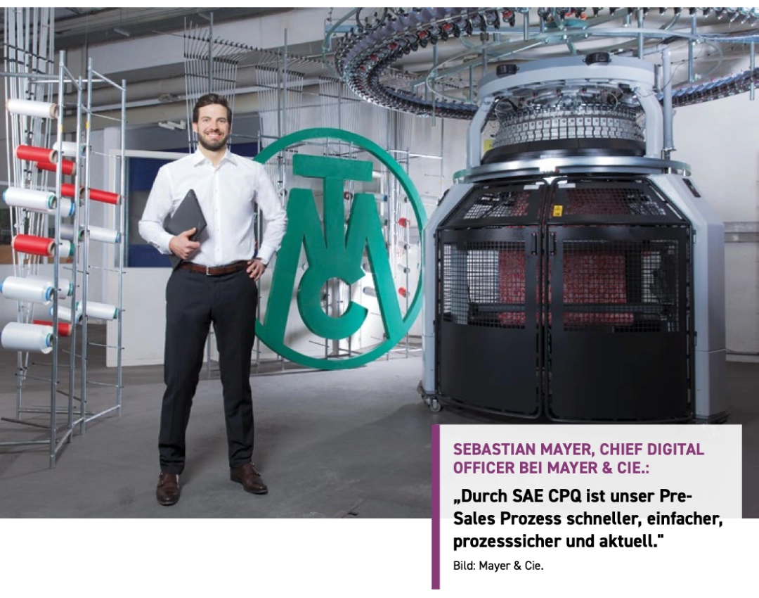 Das Bild zeigt Sebastian Mayer (CDO Mayer & Cie.) in einem Artikel aus dem Digital Engineering Magazin.