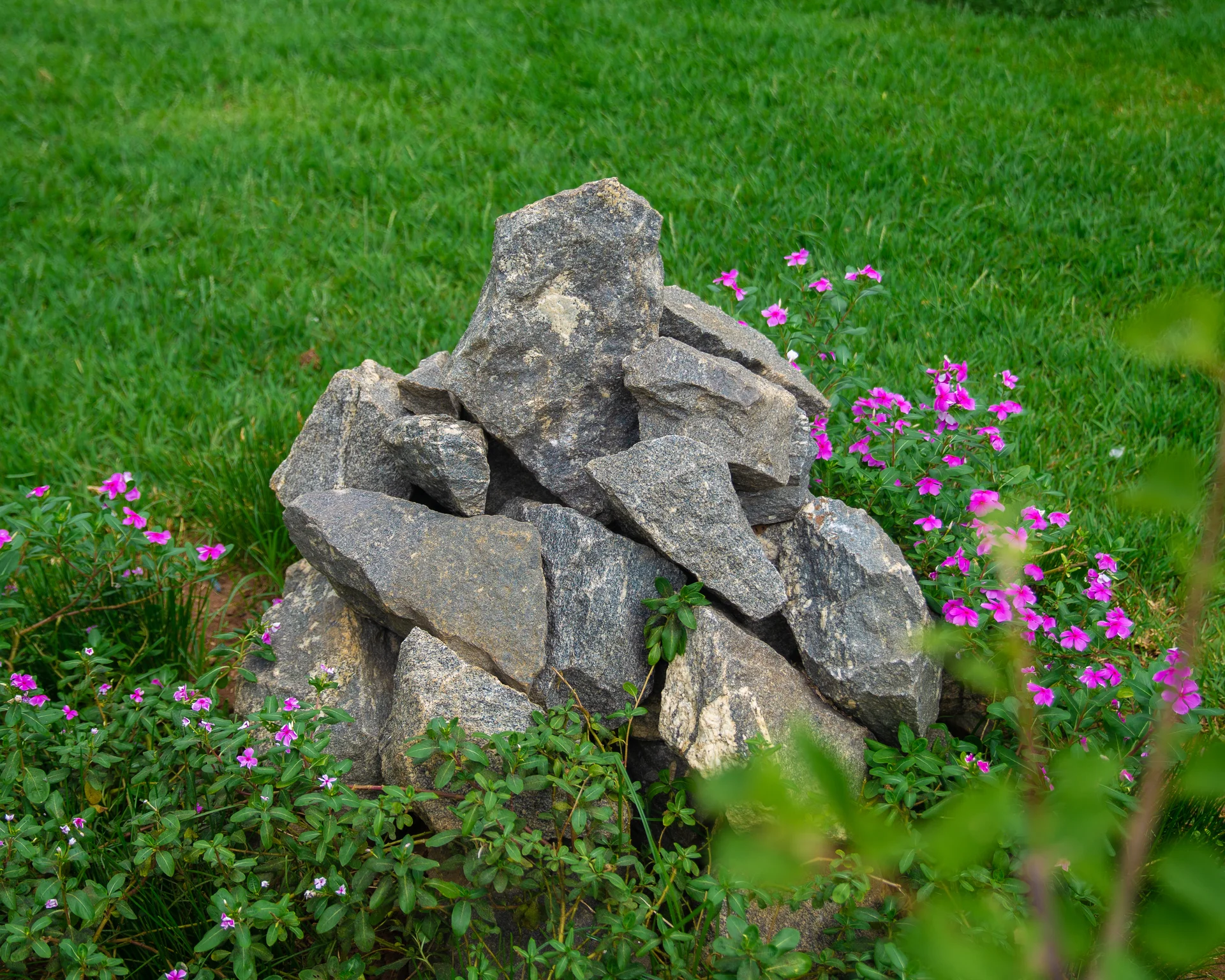 Woman in the garden in Amana retreats enjoying nature