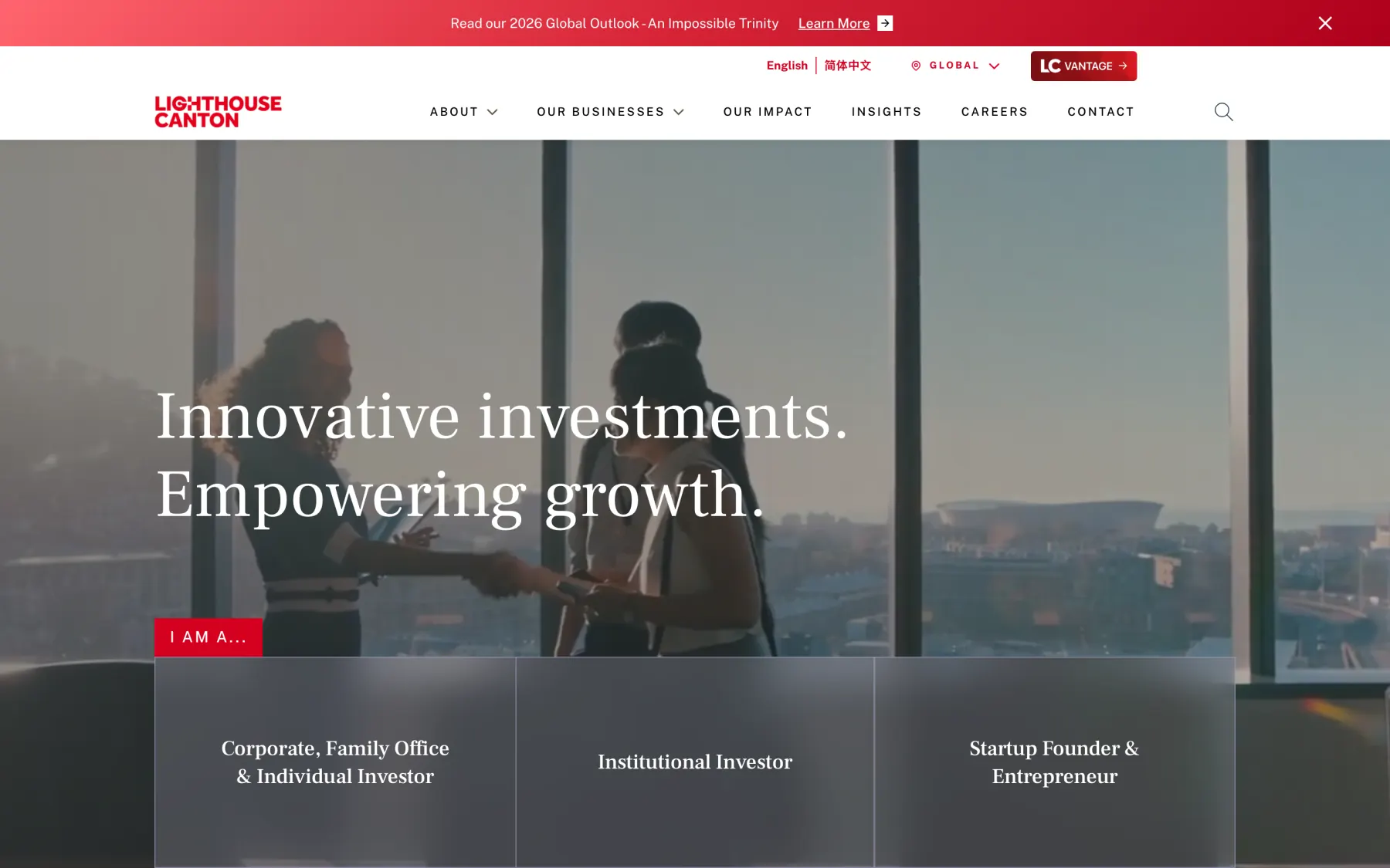 The Lighthouse Canton homepage on desktop, from the Webflow site in April 2026