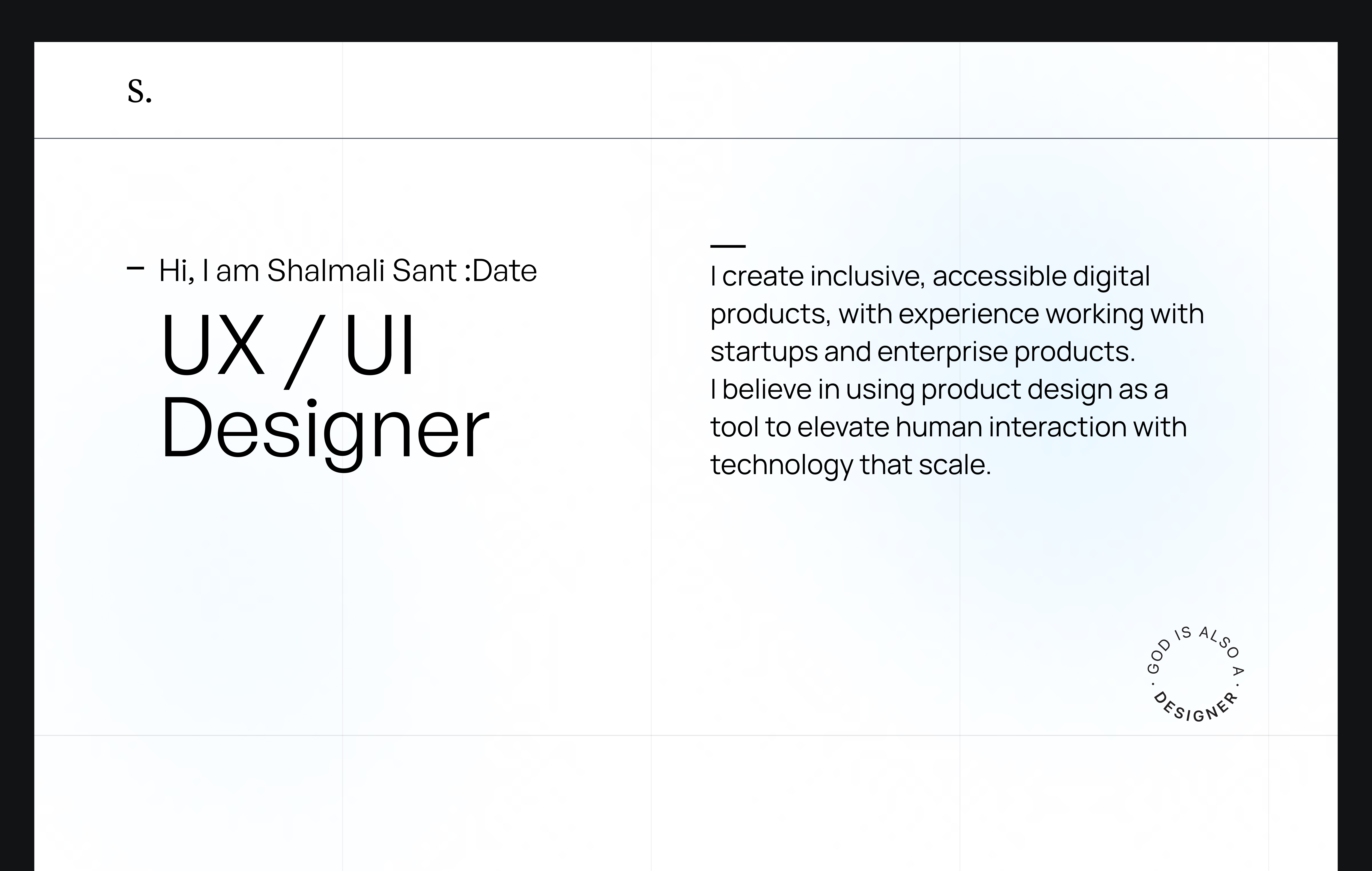 ShalmaliSant:Date Portfolio cover image