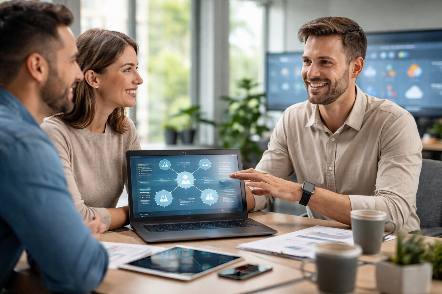 Aus Plänen werden funktionierende Systeme. Wir übernehmen die technische Umsetzung eurer IT-Projekte — von der Softwareentwicklung über die Systemintegration bis zur Inbetriebnahme. Strukturiert, transparent und termingerecht.