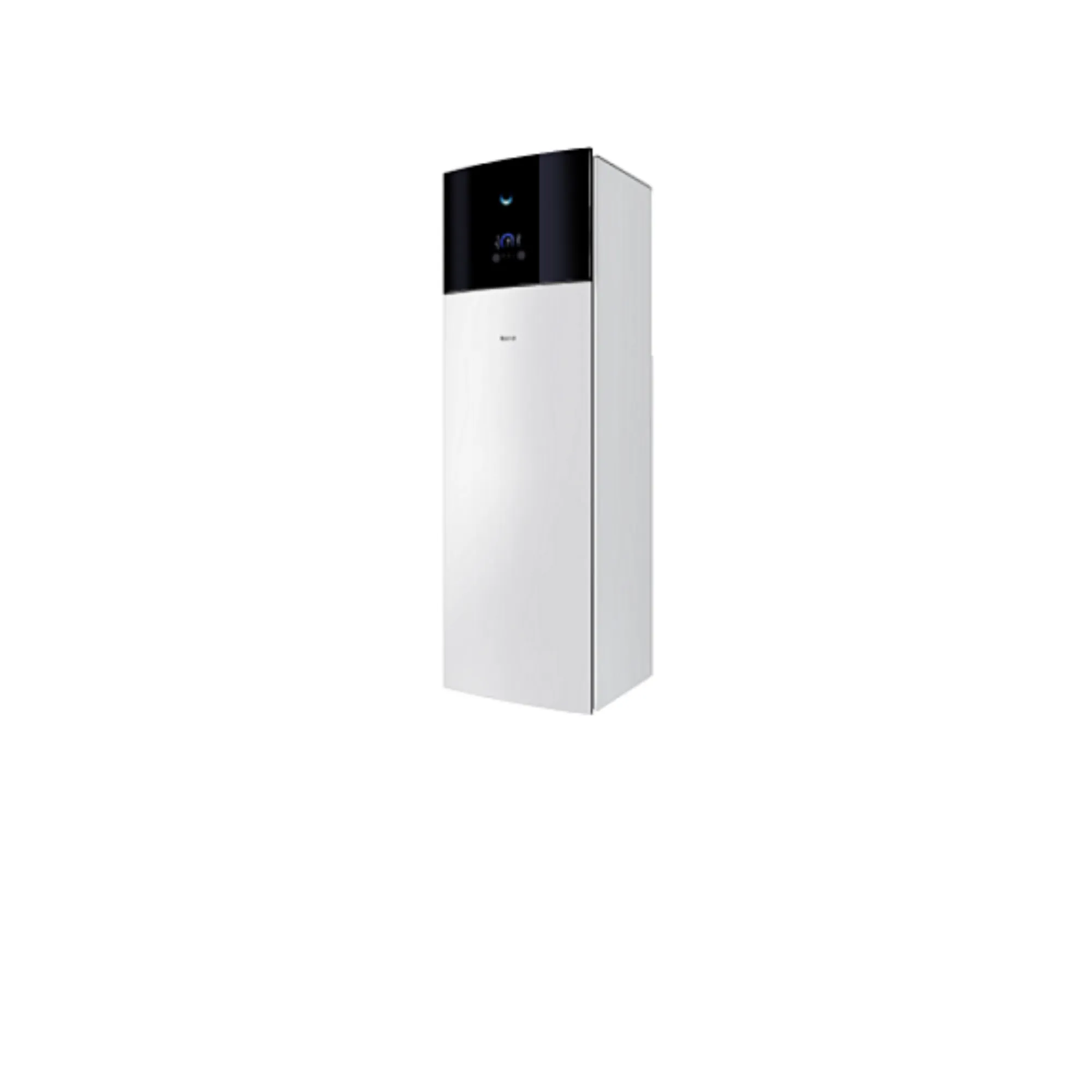 Une pompe à chaleur air-eau LG blanche d'Energy Protect sur fond blanc.