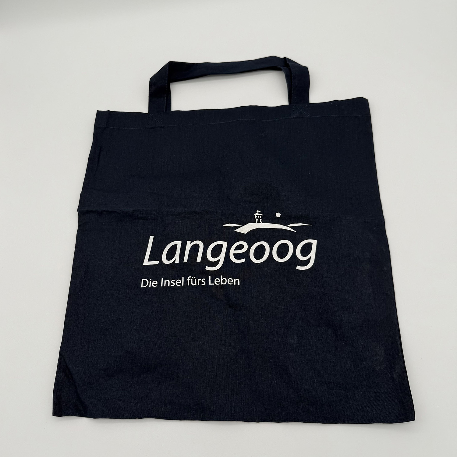 Langeoog Baumwolltasche in schwarz