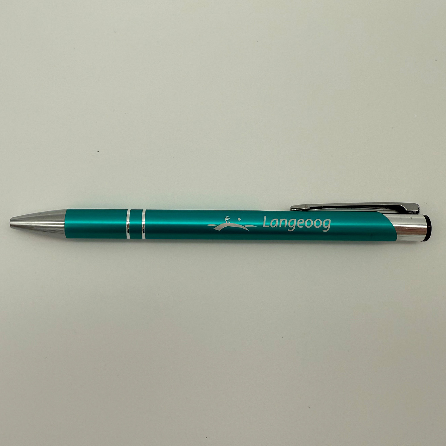Kugelschreiber glänzend türkis