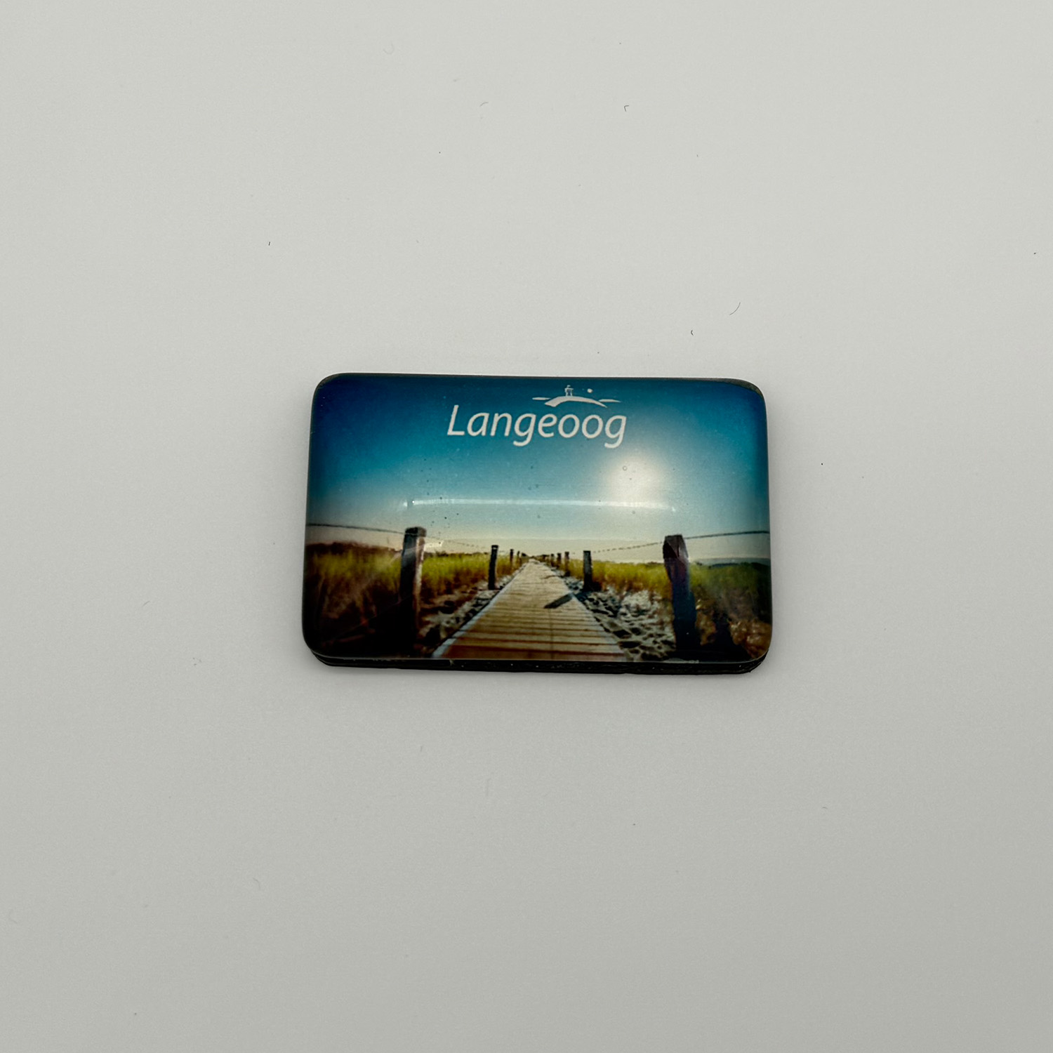 Langeoog Glas Magnet Steg Rechteck